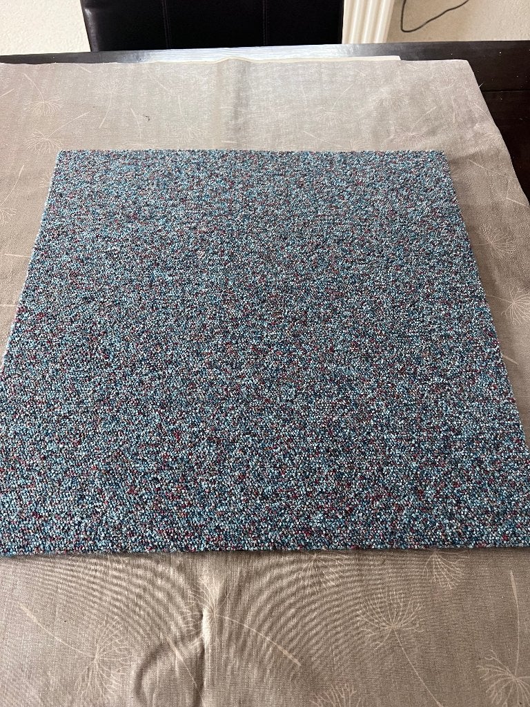 10 heuga tapijttegels blauw(  340 ) Nieuw 2,5 M2, Ophalen, Blauw, Nieuw, Tapijttegels