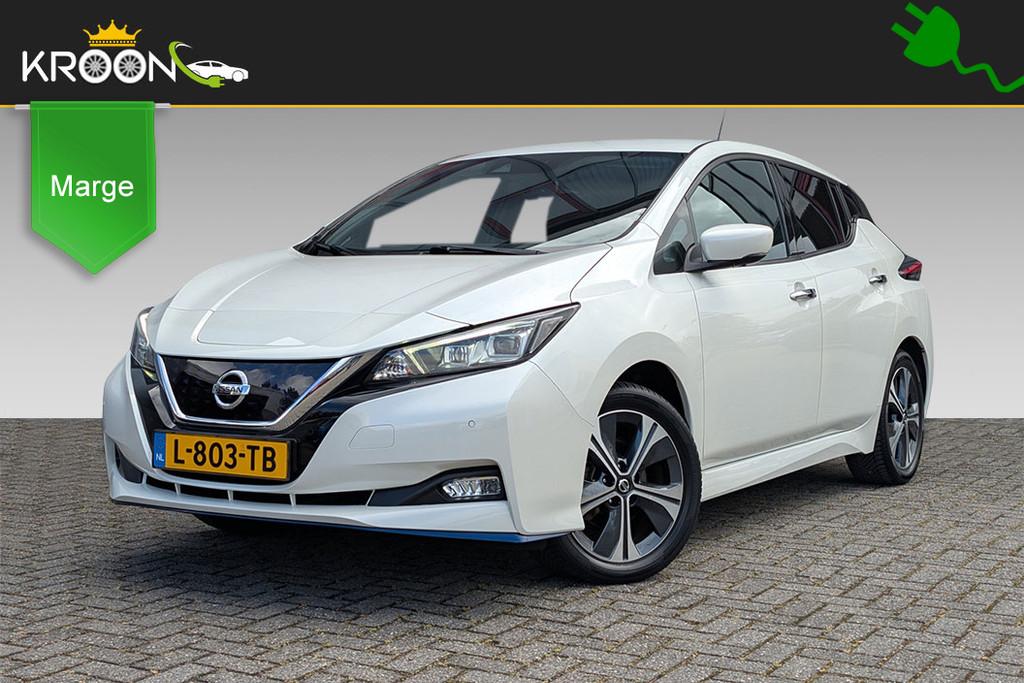Nissan Leaf e+ N-Connecta 62kWh SOH 93% (bj 2021, automaat), Stof, Gebruikt, Zwart, Met garantie (alle)