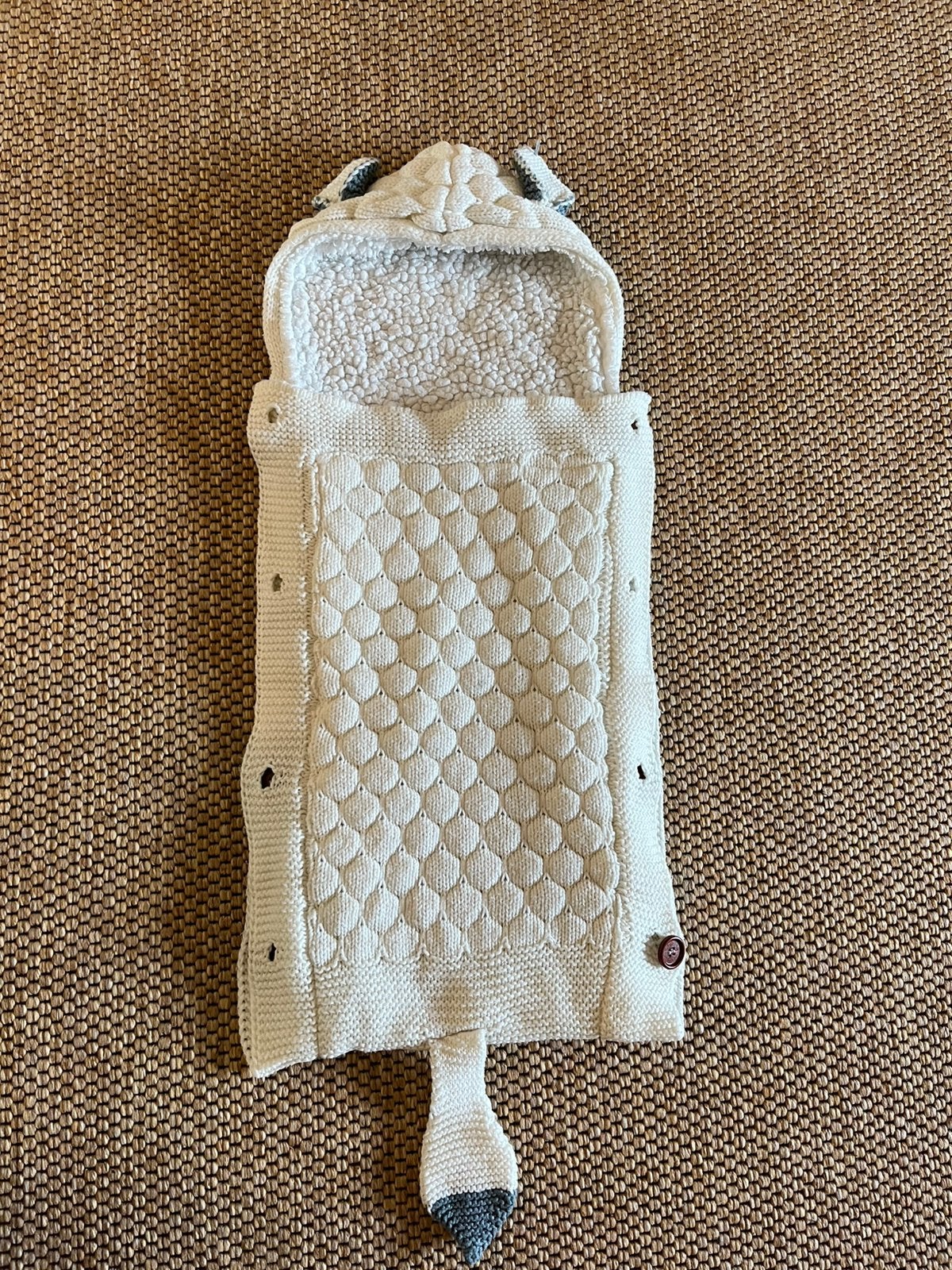 Babyslaapzakje/babydeken wit voor kinderwagen of wiegje, Gebruikt, 70 cm, Ophalen of Verzenden, Slaapzak