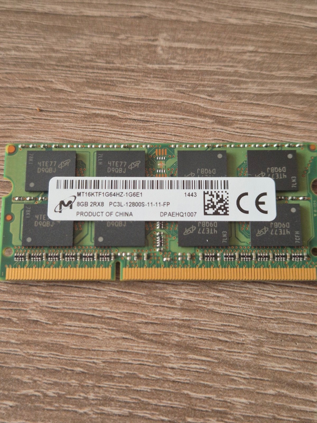 8GB DDR3 RAM PC3L-12800S Laptop Geheugen, Computers en Software, RAM geheugen, Ophalen, 8 GB, DDR3, Zo goed als nieuw