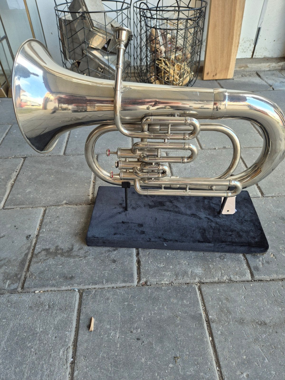 Zilverkleurige Euphonium - Goede Staat, Muziek en Instrumenten, Ophalen, Gebruikt, Koperblazer