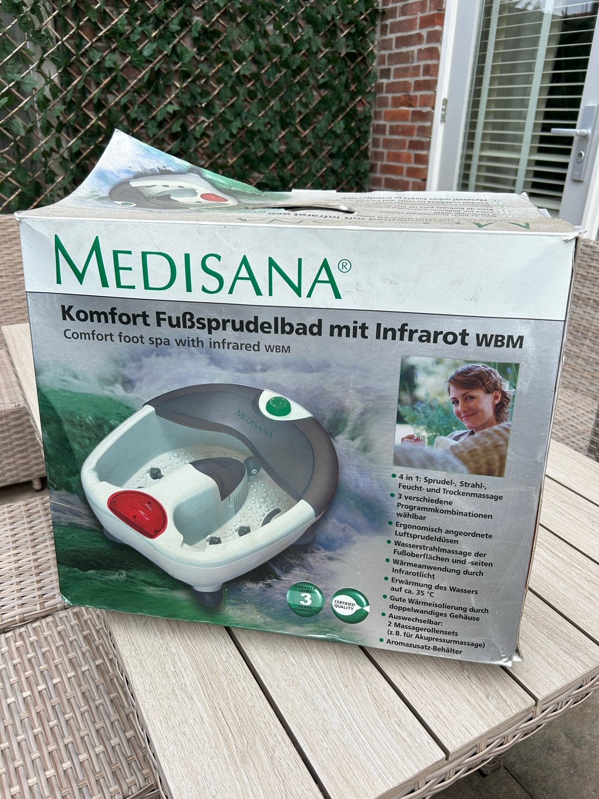 Medisana Voetbubbelbad met Infrarood WBM, Witgoed en Apparatuur, Persoonlijke-verzorgingsapparatuur, Ophalen of Verzenden, Nieuw