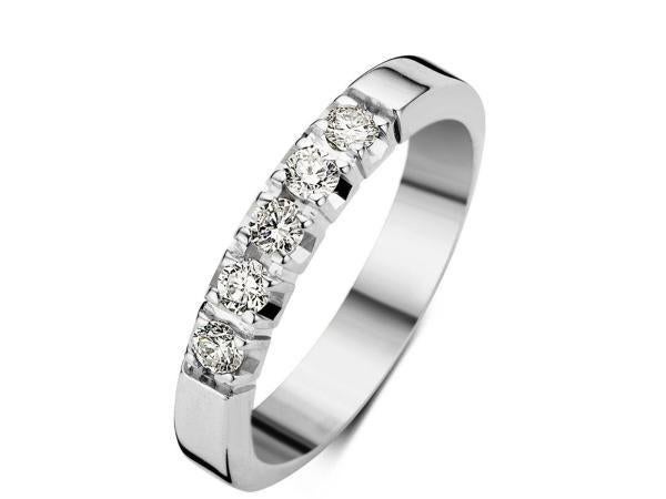 Diamond Point Groeibriljant ring (5x0.05ct), Sieraden, Tassen en Uiterlijk, Nieuw, Ophalen of Verzenden, Kleiner dan 17, Dame