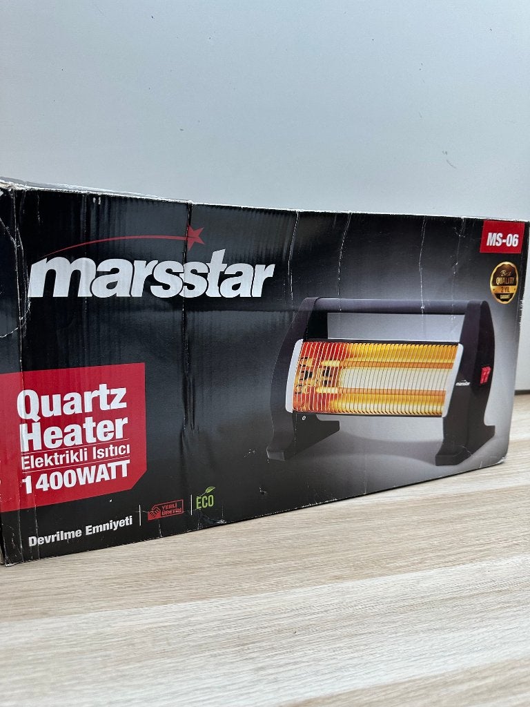 Marsstar Quartz Heater 1400W –elektrische kachel –werkt goed, Ophalen, Radiator, Minder dan 60 cm, Zo goed als nieuw