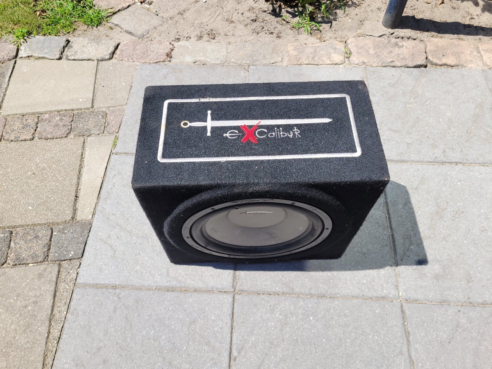 Excalibur X12C Subwoofer met X800.2 Versterker, Gebruikt, Subwoofer, Ophalen, 150 watt of meer