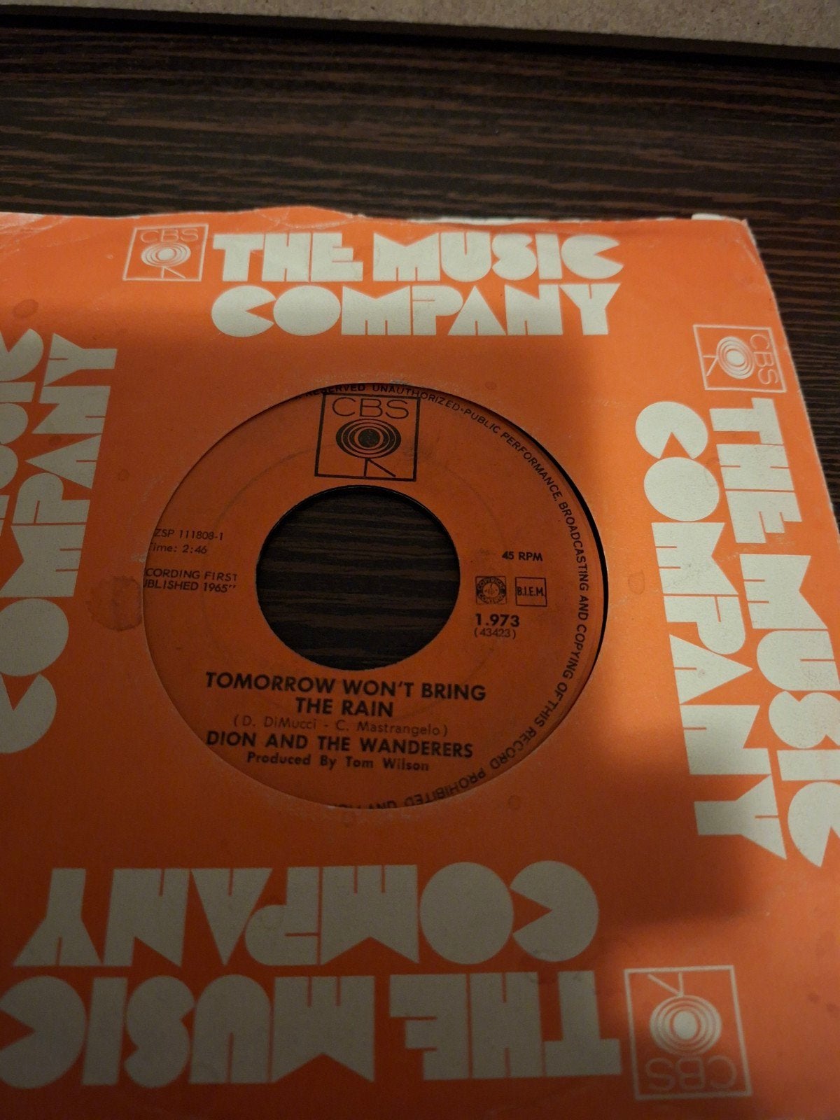 Dion and the wanderers  / tomorrow won't bring the rain, Ophalen of Verzenden, Gebruikt, Pop