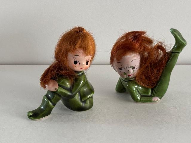 Pixie elf Napco beeldjes keramiek, Ophalen of Verzenden, Gebruikt