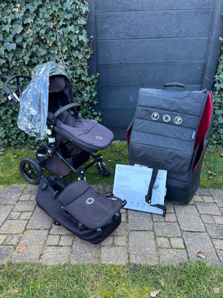 Bugaboo Cameleon 3 compleet + veel accessoires, Kinderen en Baby's, Kinderwagens en Combinaties, Gebruikt, Bugaboo, Verstelbare duwstang