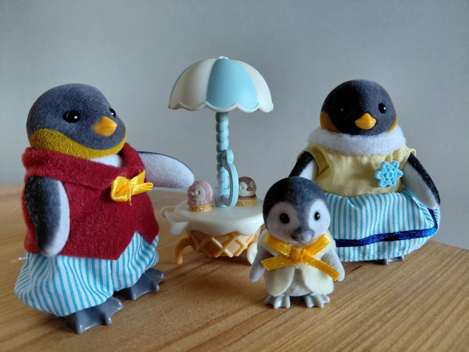 Sylvanian families pinguïn gezin/ijskar compleet, Ophalen of Verzenden, Zo goed als nieuw, Toebehoren