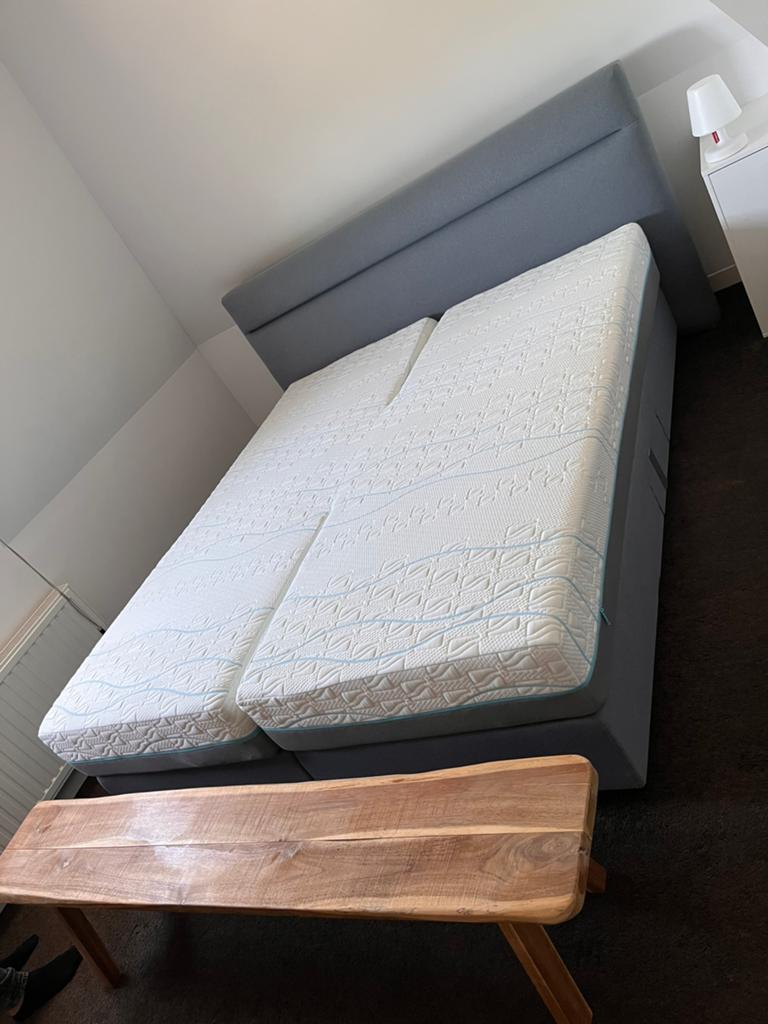 MLINE coolmotion8 / 2 x 90x220 gekoppelde hoes dubbele split, Ophalen, Tweepersoons, Zo goed als nieuw, Matras