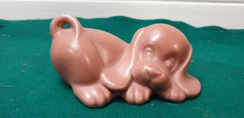 beeld hond roze aardewerk, Ophalen of Verzenden