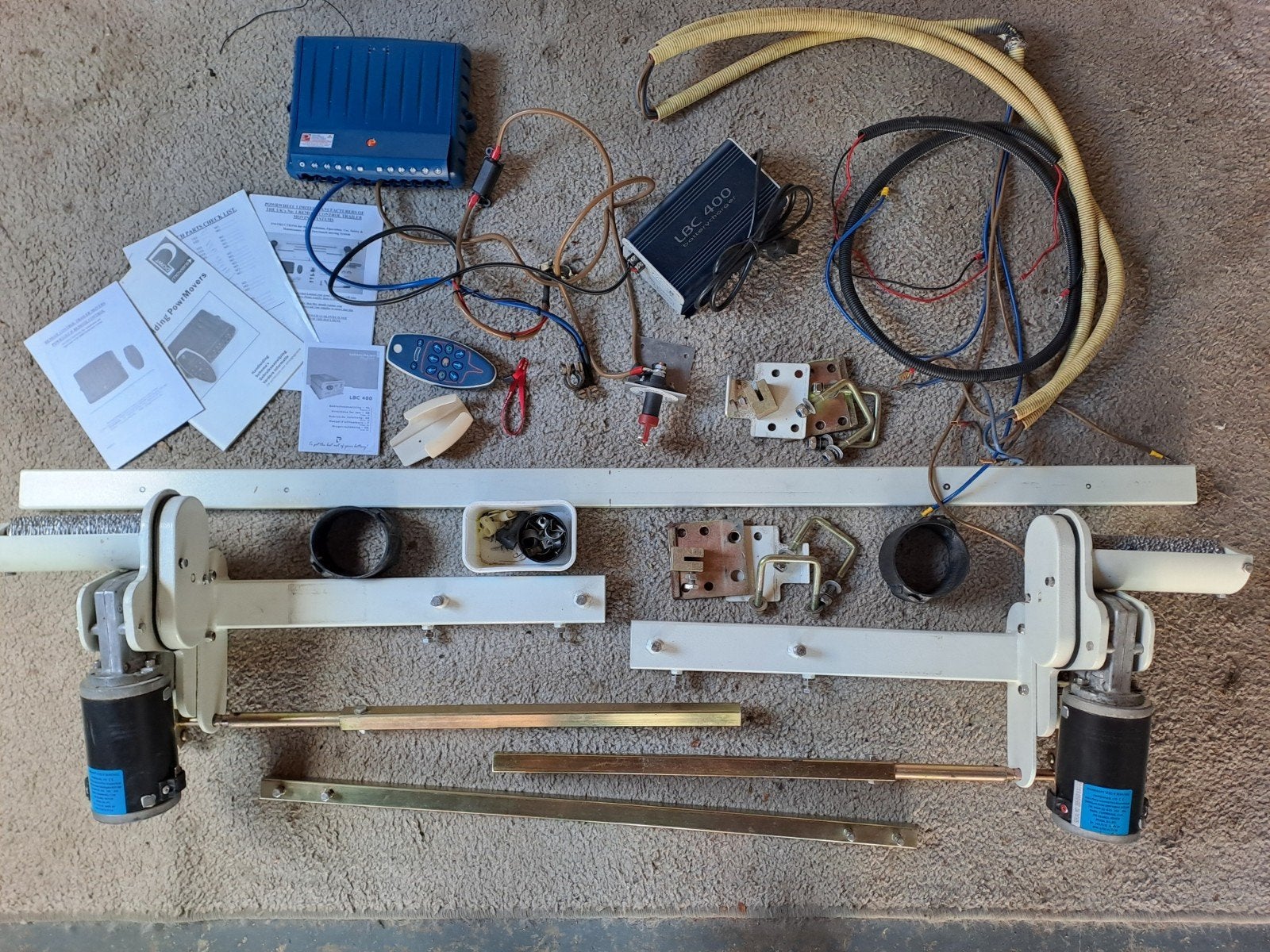Complete Powrwheel caravan mover set met afstandsbediening, Ophalen, Gebruikt