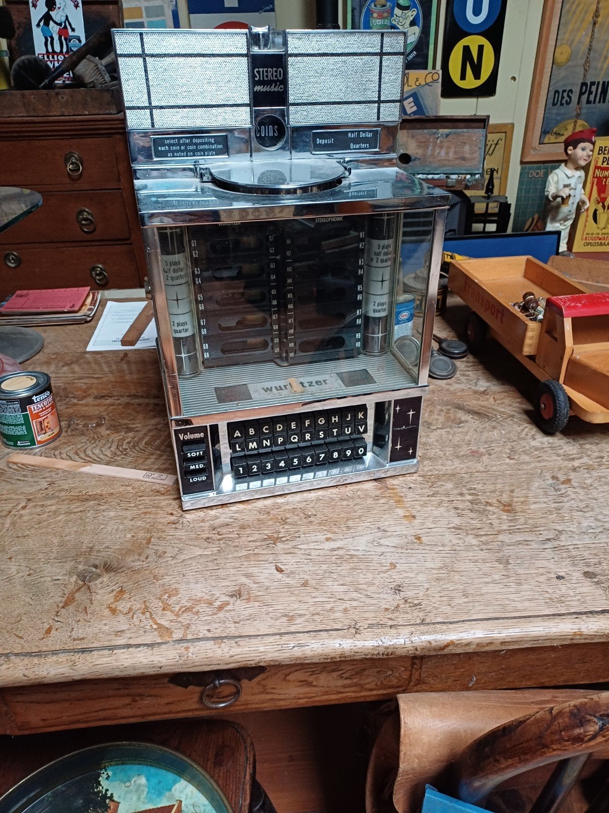 wurlitzer  muurautomaat, Ophalen of Verzenden, Reclamebord