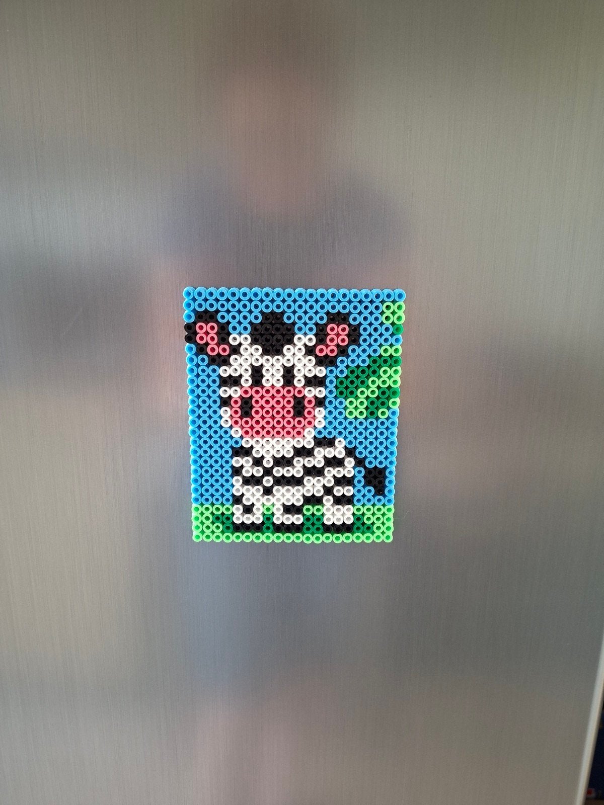 Handmade - strijkkralenmagneet - zebra, Handgemaakt, Dieren, Nieuw, Meerkleurig