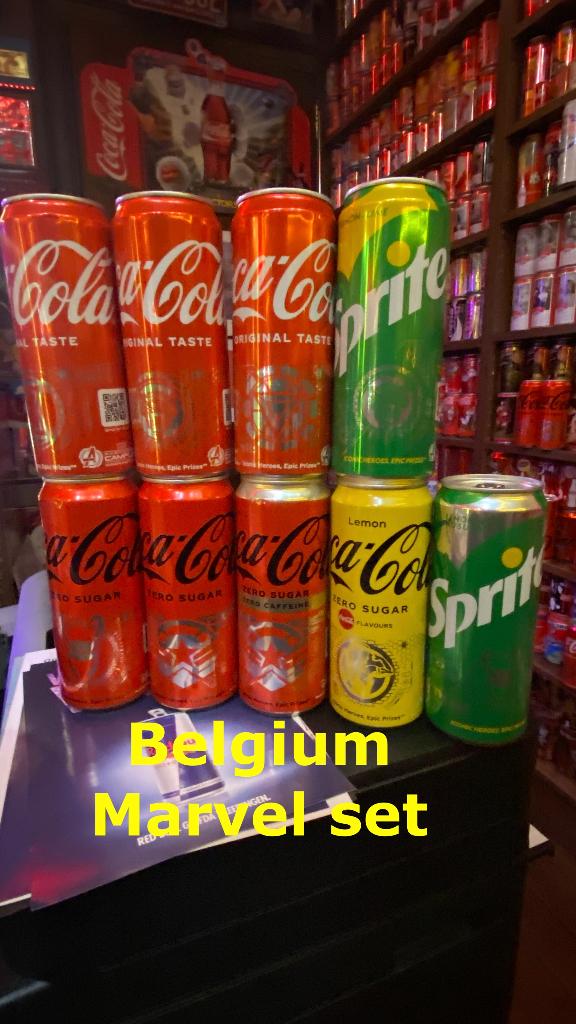 Coca-Cola Marvel set Belgie, Verzenden, Nieuw, Reclamebord