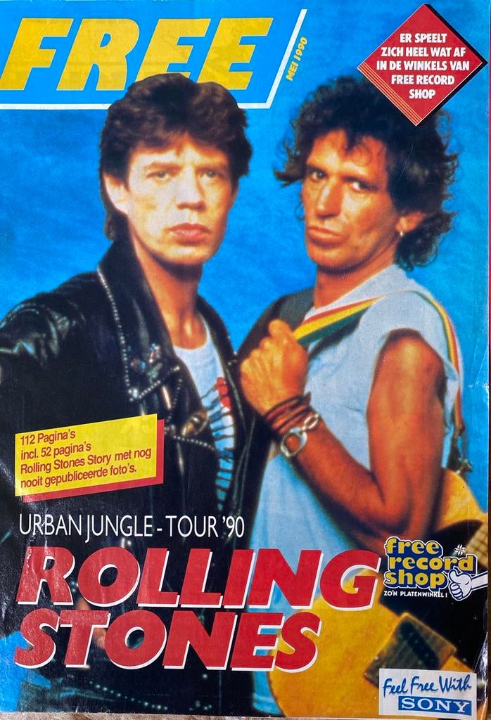 Collecters item:FREE Magazine ‘90 - Stones Urban Jungle Tour, Ophalen of Verzenden, Zo goed als nieuw, Boek, Tijdschrift of Artikel