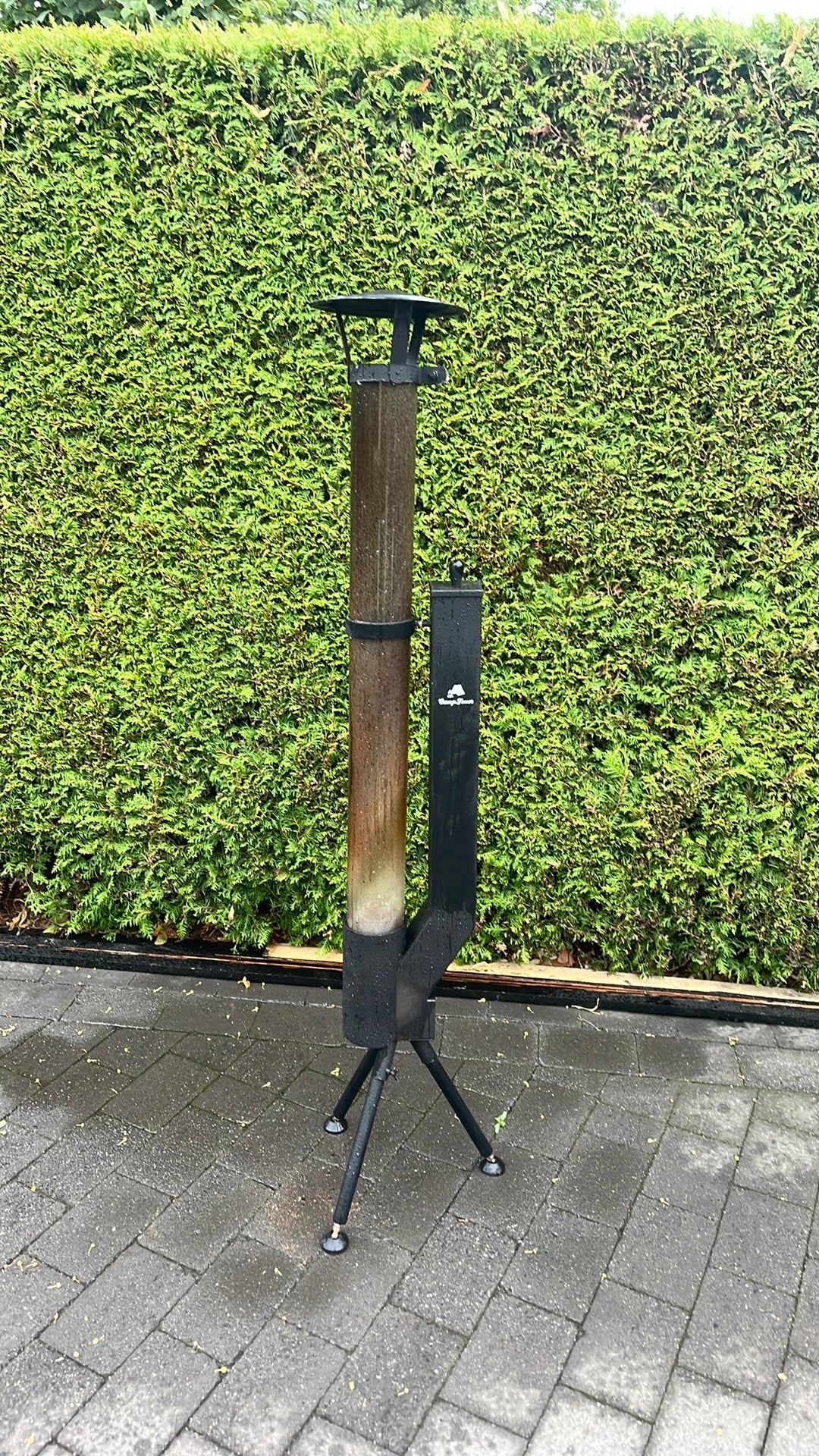 Pellet  kachel buiten kachel, Ophalen of Verzenden, Zo goed als nieuw, Hout, Houtkachel