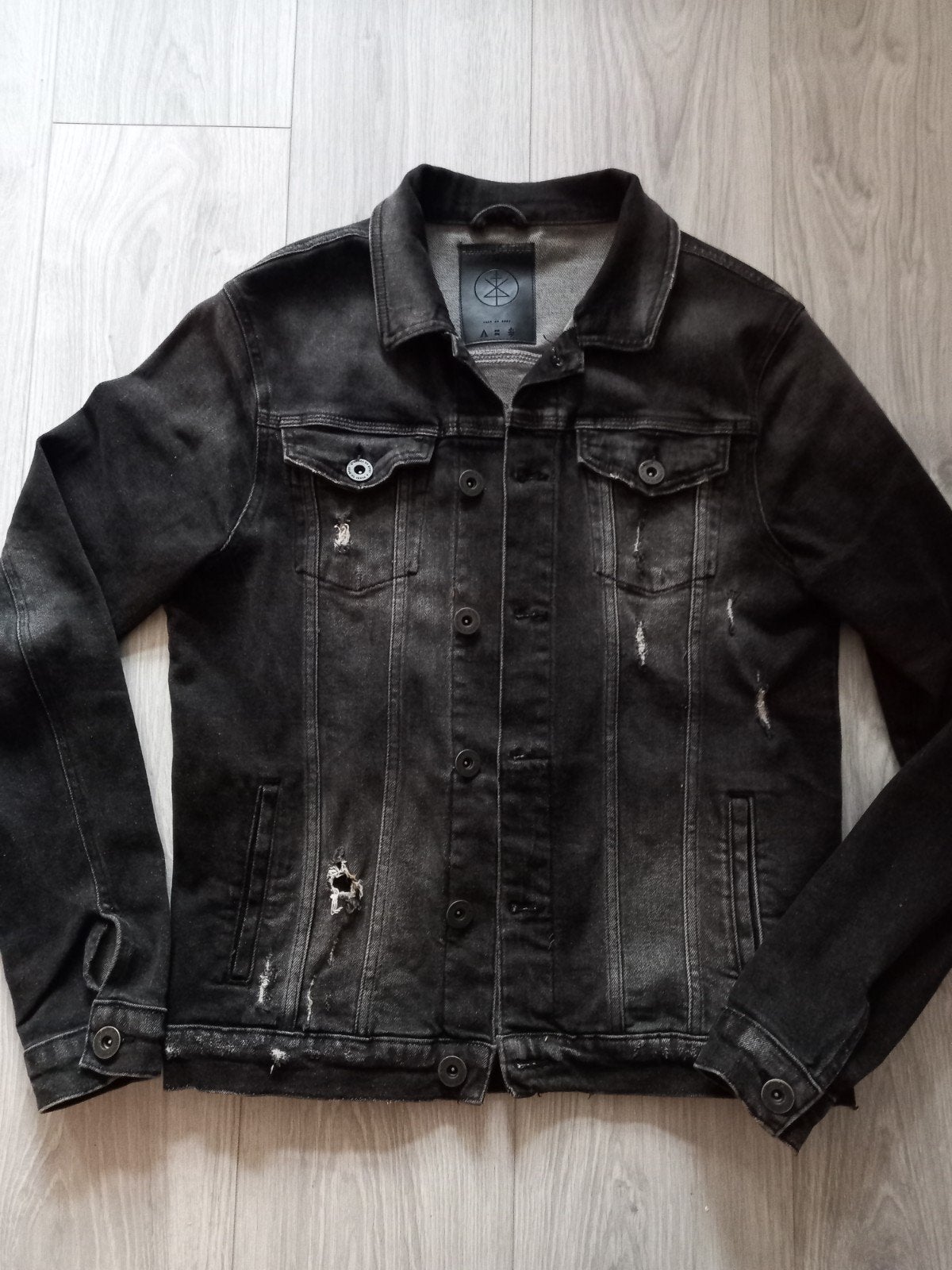 Heren jack maat m/strets/zwart, Ophalen of Verzenden, Zo goed als nieuw, Maat 48/50 (M), Zwart