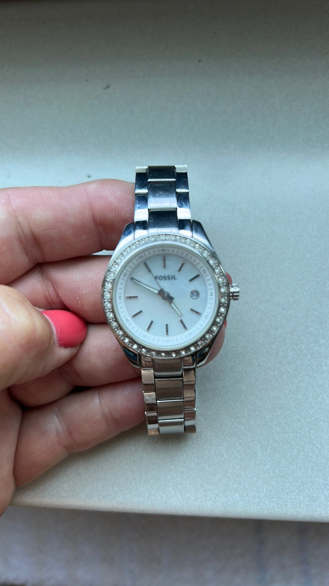 Fossil dames horloge, Sieraden, Tassen en Uiterlijk, Horloges | Dames, Staal, Fossil, Polshorloge, Ophalen of Verzenden