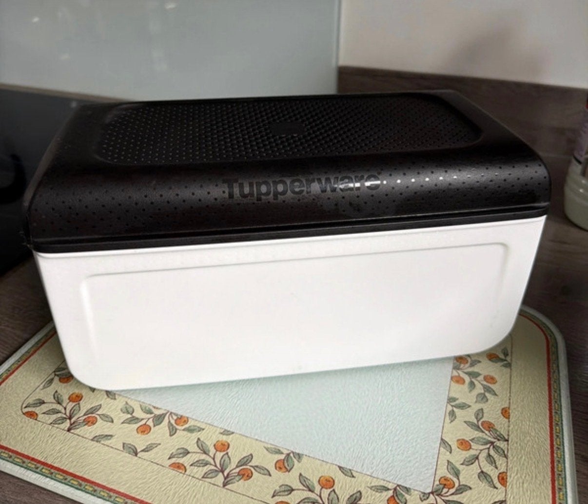 Tupperware Brooddoos - Wit/Zwart - Goede Staat, Gebruikt, Bewaardoos, Verzenden, Wit