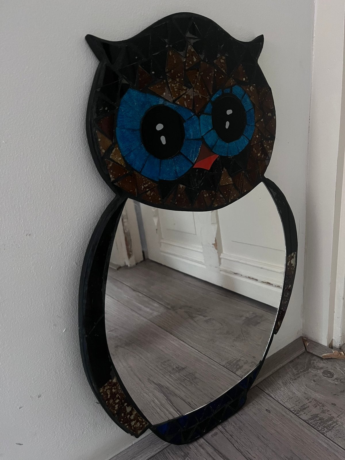 Spiegel uil uit Balie, Minder dan 50 cm, Ophalen of Verzenden, Zo goed als nieuw, Minder dan 100 cm