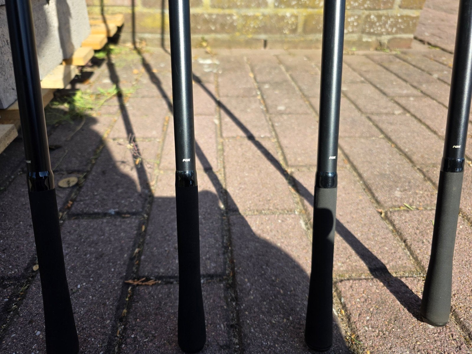 5x Fox Warrior S 10ft 3.00lb karperhengels, Ophalen, Zo goed als nieuw, Werphengel
