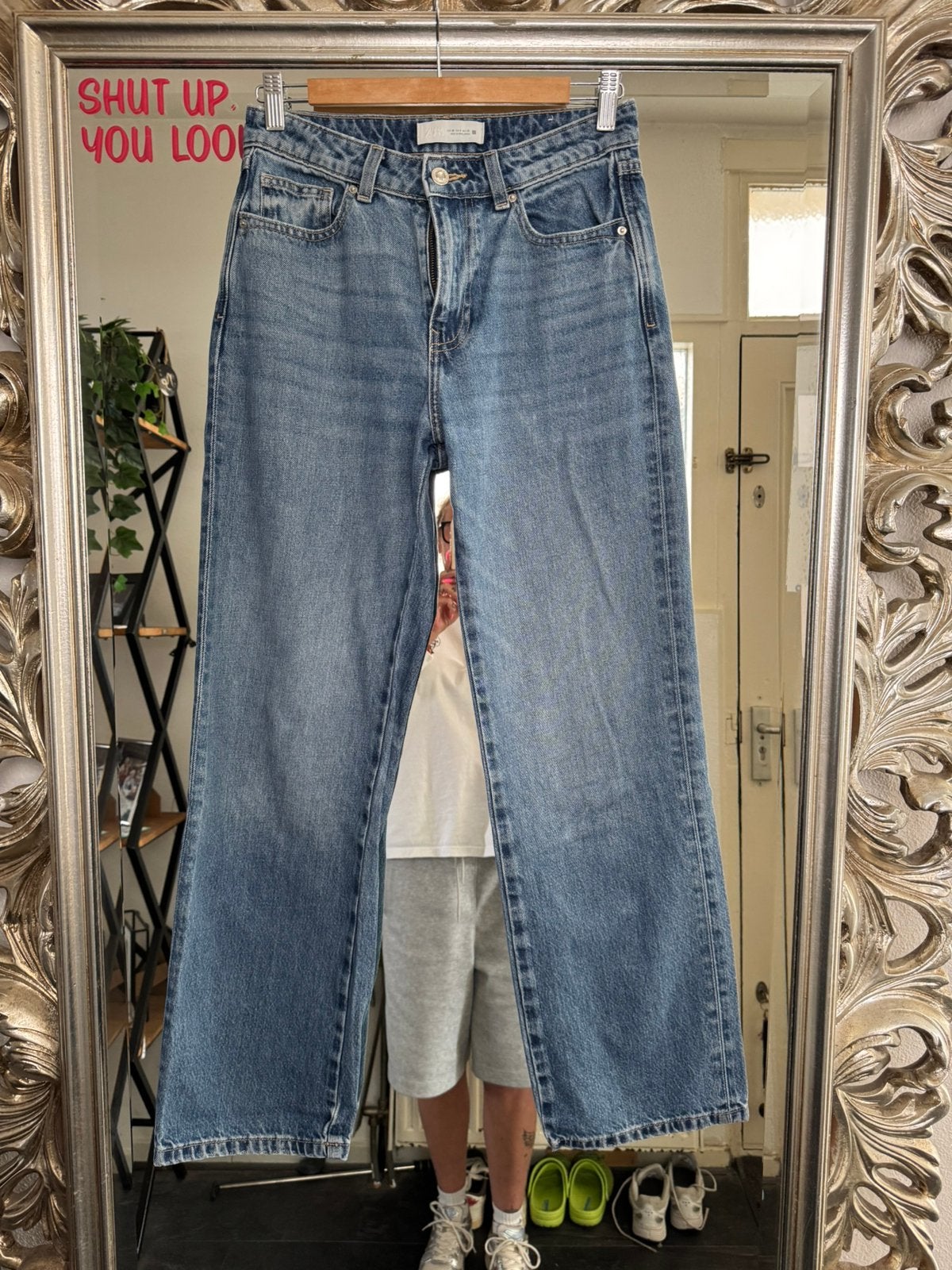 Zara straight leg jeans, Ophalen of Verzenden, Zo goed als nieuw, Blauw, W28 - W29 (confectie 36)
