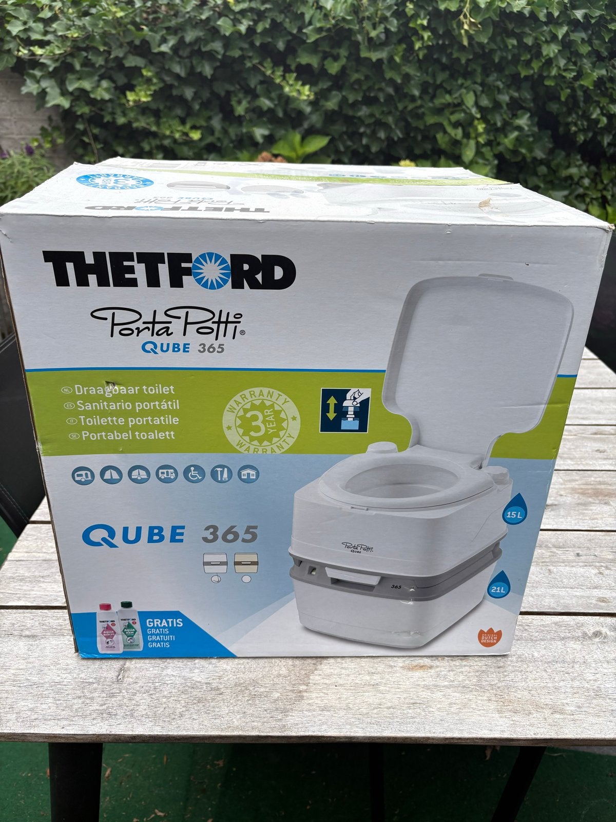 Thetford Porta Potti Qube 365 draagbaar toilet, Ophalen of Verzenden, Zo goed als nieuw