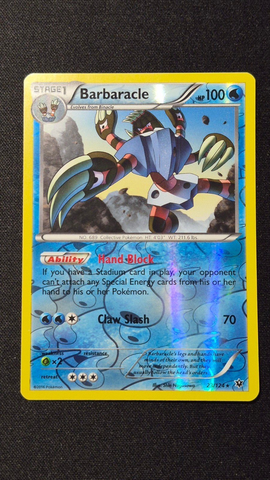 Barbaracle 23/124 – XY Fates Collide (2016, Verzenden, Zo goed als nieuw, Losse kaart