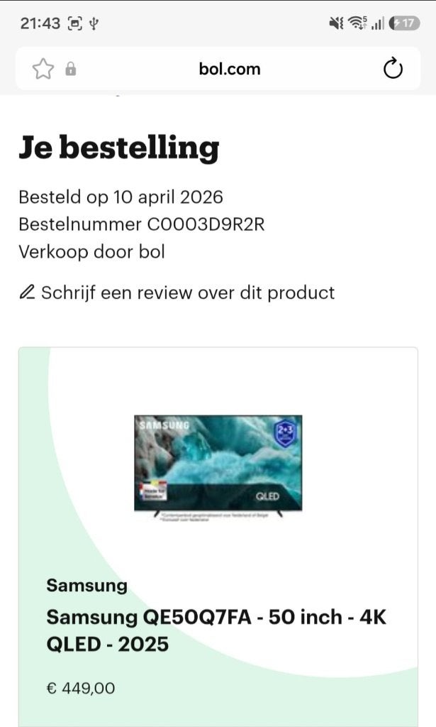 Tv, Audio, Tv en Foto, Televisies, Ophalen, 50 Hz, Samsung, 100 cm of meer