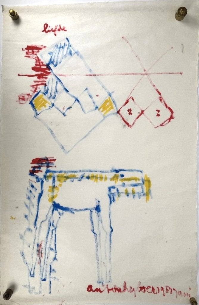 1328. Gemengde techniek, Anton Heyboer - "Liefde", 1981, Ophalen