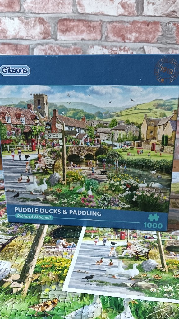 Gibsons Puddle ducks & paddling 1000 stukjes, Ophalen, 500 t/m 1500 stukjes, Zo goed als nieuw, Legpuzzel