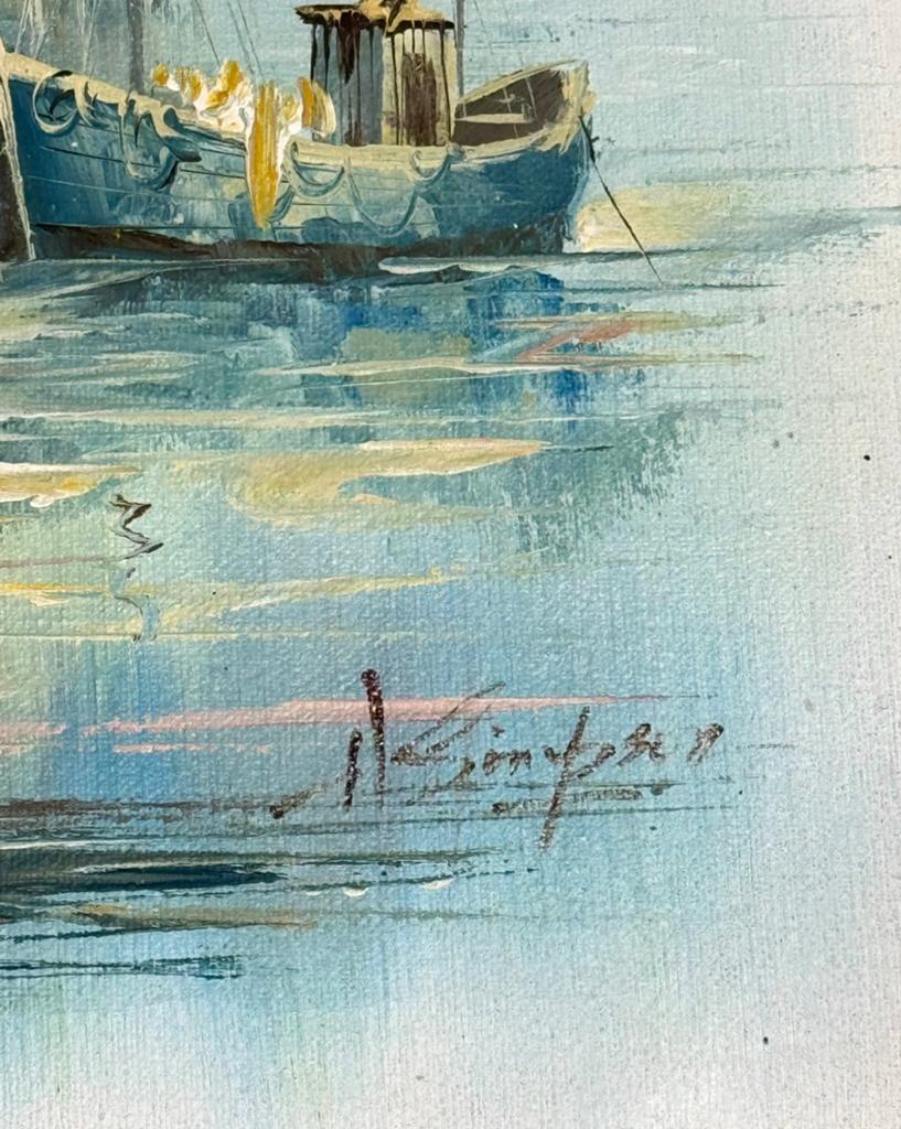 ALAN J. SIMPSON 1941-07 Gesigneerd olie-schilderij kunst art, Ophalen of Verzenden
