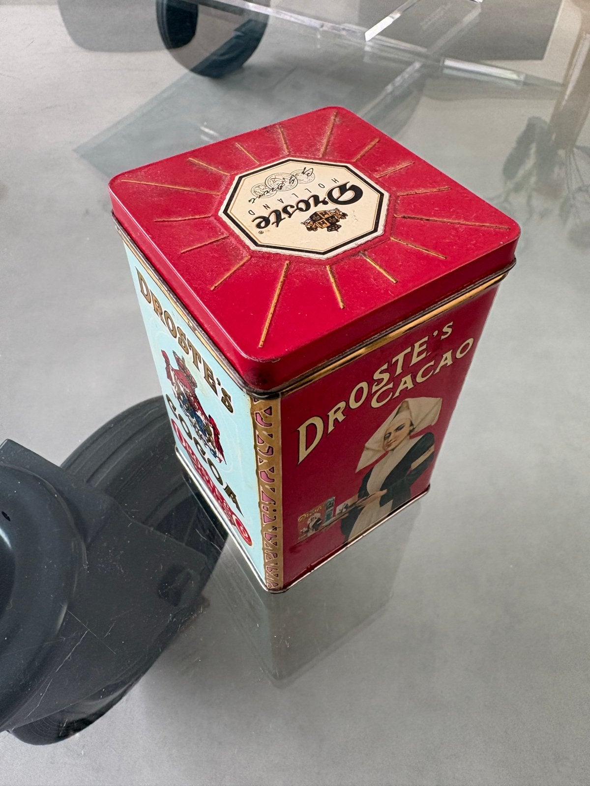 Vintage Droste Cacao Blik - Zeldzaam Verzamelobject, Ophalen of Verzenden, Gebruikt, Overige, Droste