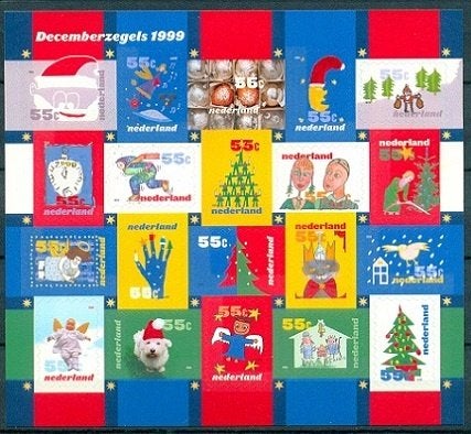 Nederland nr. 1856-1875v Decemberzegels 1999 postfris, Postzegels en Munten, Postzegels | Nederland, Verzenden, Na 1940, Postfris