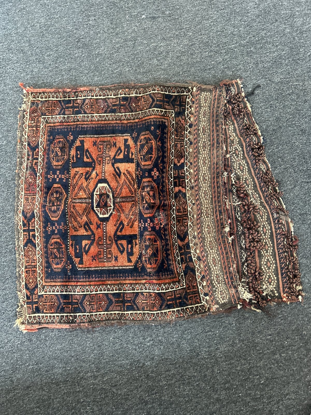 43-43 Antieke Perzische Kilim Tas - Uniek Handgeweven Design, Antiek en Kunst, Ophalen of Verzenden