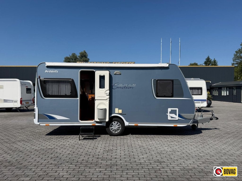 Dethleffs Beduin Emotion 485 DB Met Luifel en Isabella VT, Caravans en Kamperen, Caravans, Rondzit, Bedrijf, Overige typen, Schokbreker