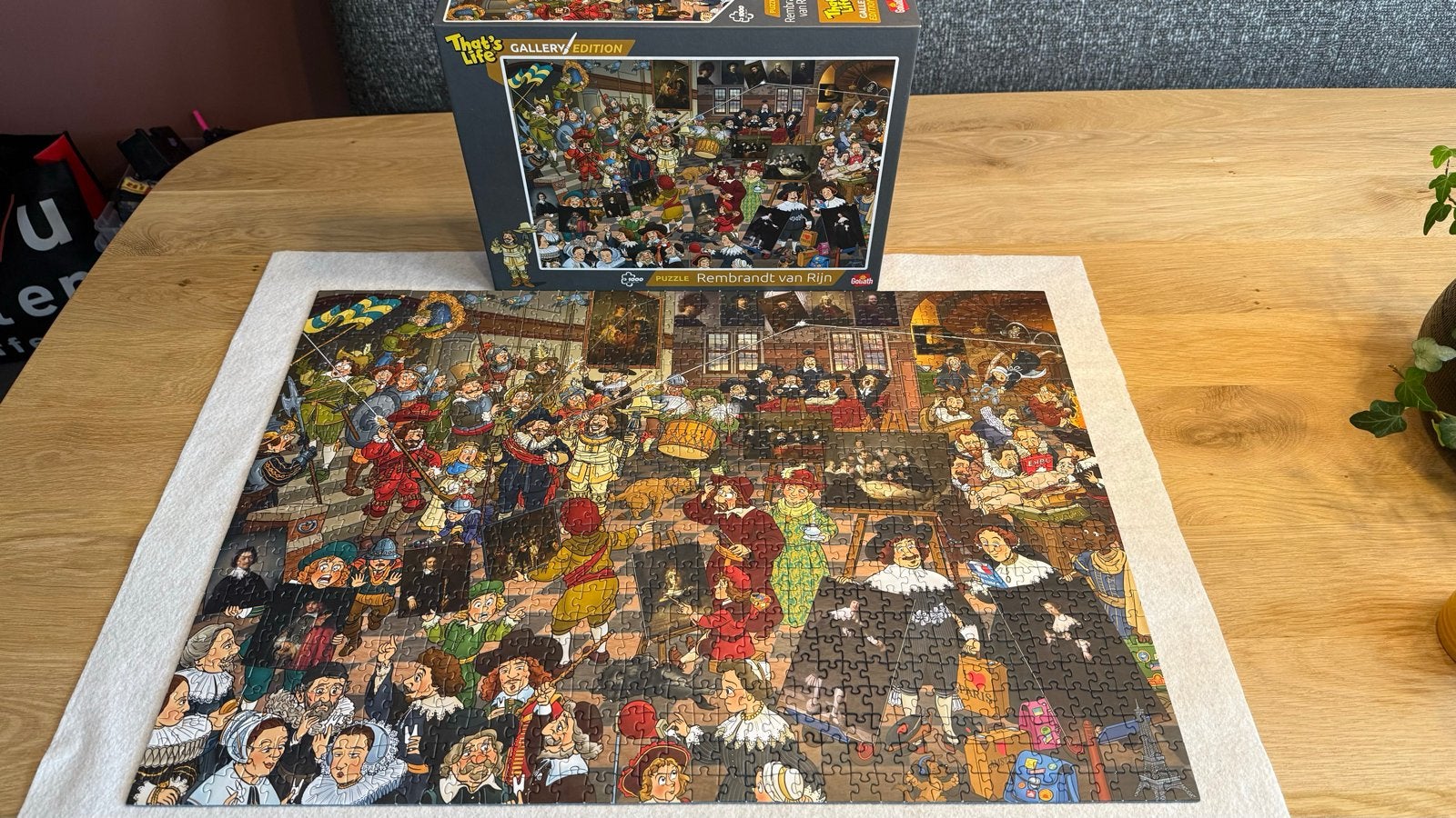 That's Life Gallery Edition Rembrandt van Rijn Puzzel 1000 s, Ophalen of Verzenden, 500 t/m 1500 stukjes, Zo goed als nieuw, Legpuzzel