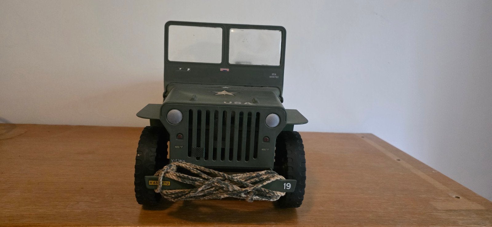 M&C Militaire Jeep 1:16 Schaal, Ophalen of Verzenden, Gebruikt
