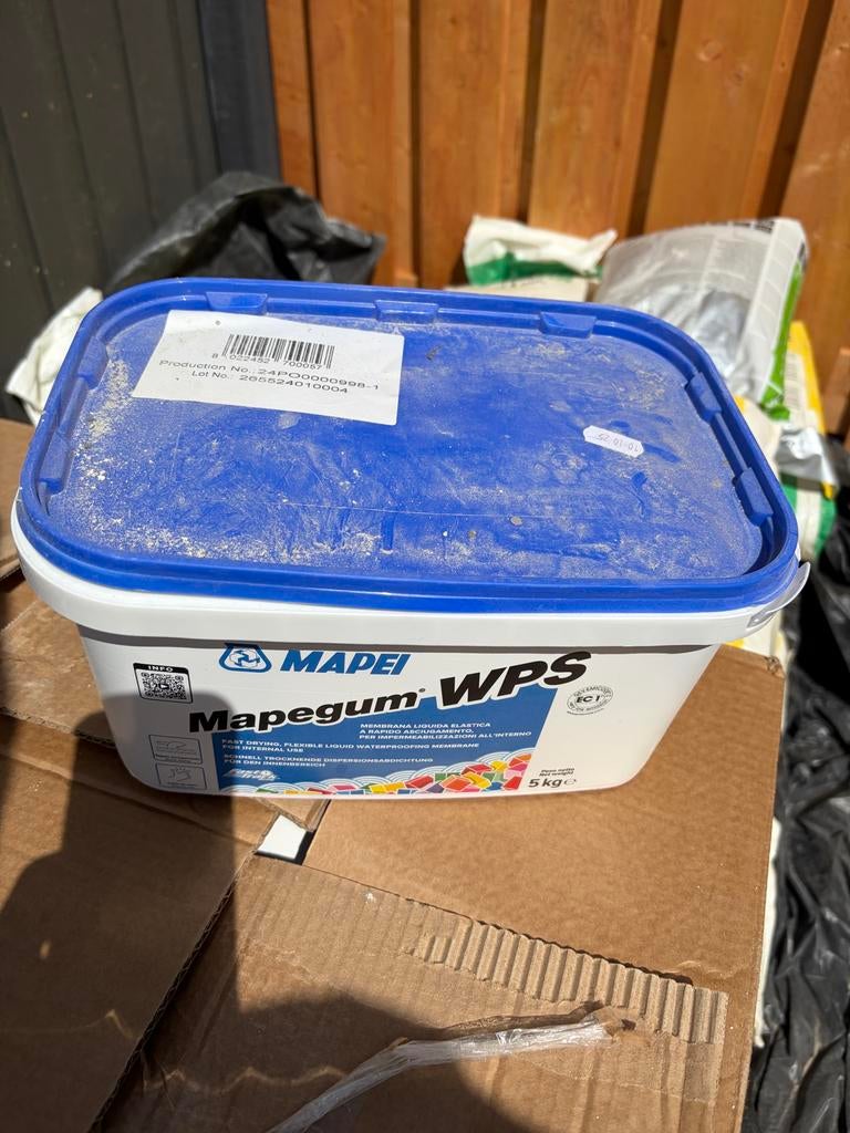 Mapegum WPS vloeibaar waterdicht membraan 5kg, Minder dan 4 cm, Overige materialen, Nieuw, Ophalen of Verzenden