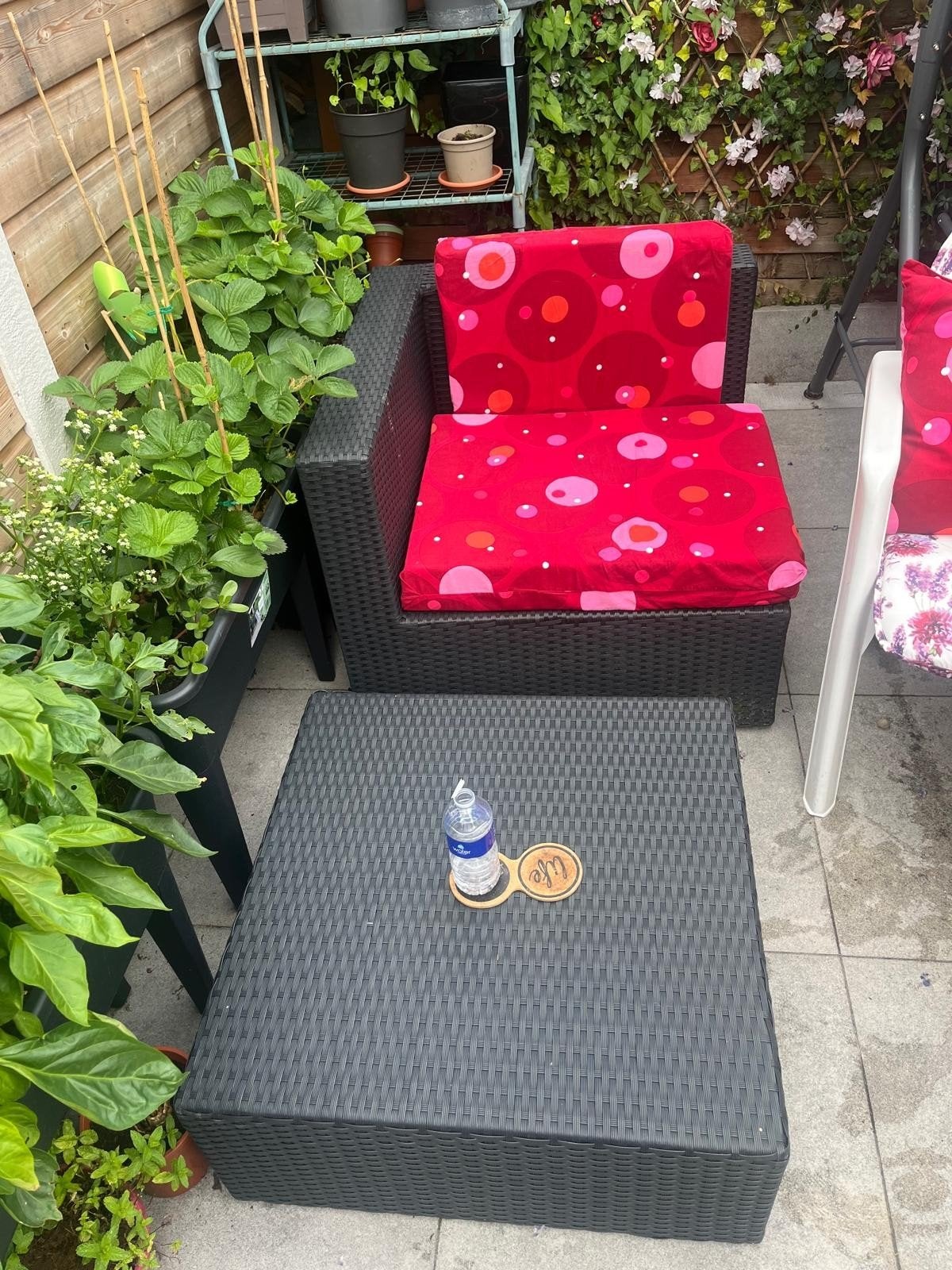 Forza loungeset (hoekbank + bijzettafel) zo goed als nieuw, Ophalen, 3 zitplaatsen, Bank, Zo goed als nieuw