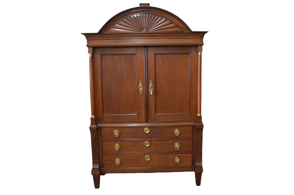 Antiek Drents kabinet met zon 230cm hoog –, Ophalen of Verzenden
