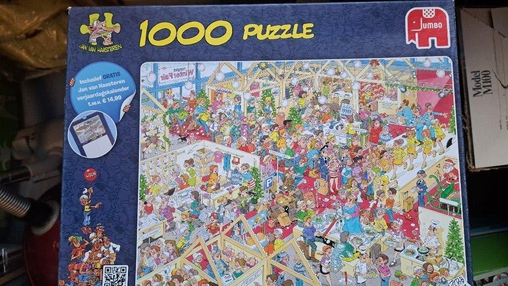 Van Haasteren De winterfair 1000 st.(Z261-18), Ophalen of Verzenden, 500 t/m 1500 stukjes, Zo goed als nieuw