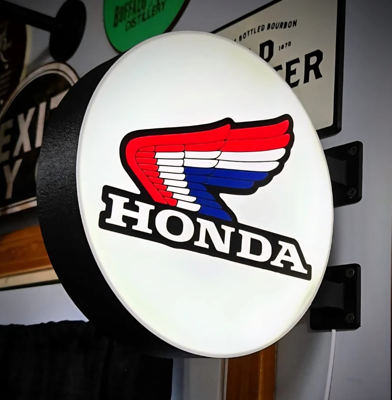 Dubbelzijdige Honda Reclame Lichtbak, Verzamelen, Ophalen of Verzenden, Zo goed als nieuw, Motoren