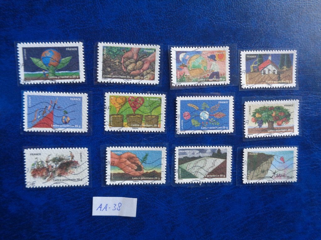 frankrijk - plakzegels/bescherming van de bodem 2011 (aa-38), Ophalen of Verzenden, Gestempeld