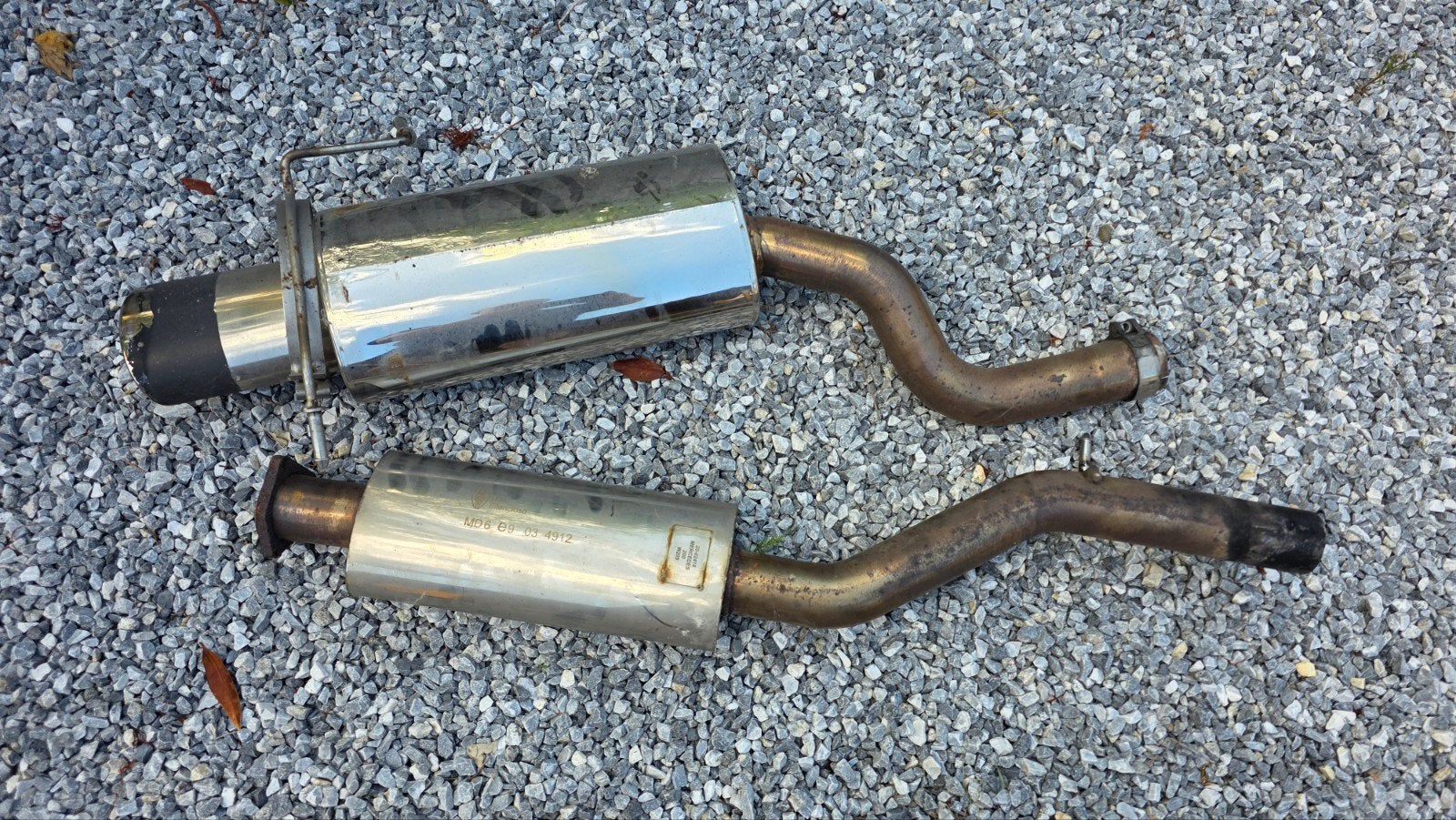 Don Silencioso RVS middendemper en einddemper Mercedes W209, Ophalen, Gebruikt, Mercedes-Benz