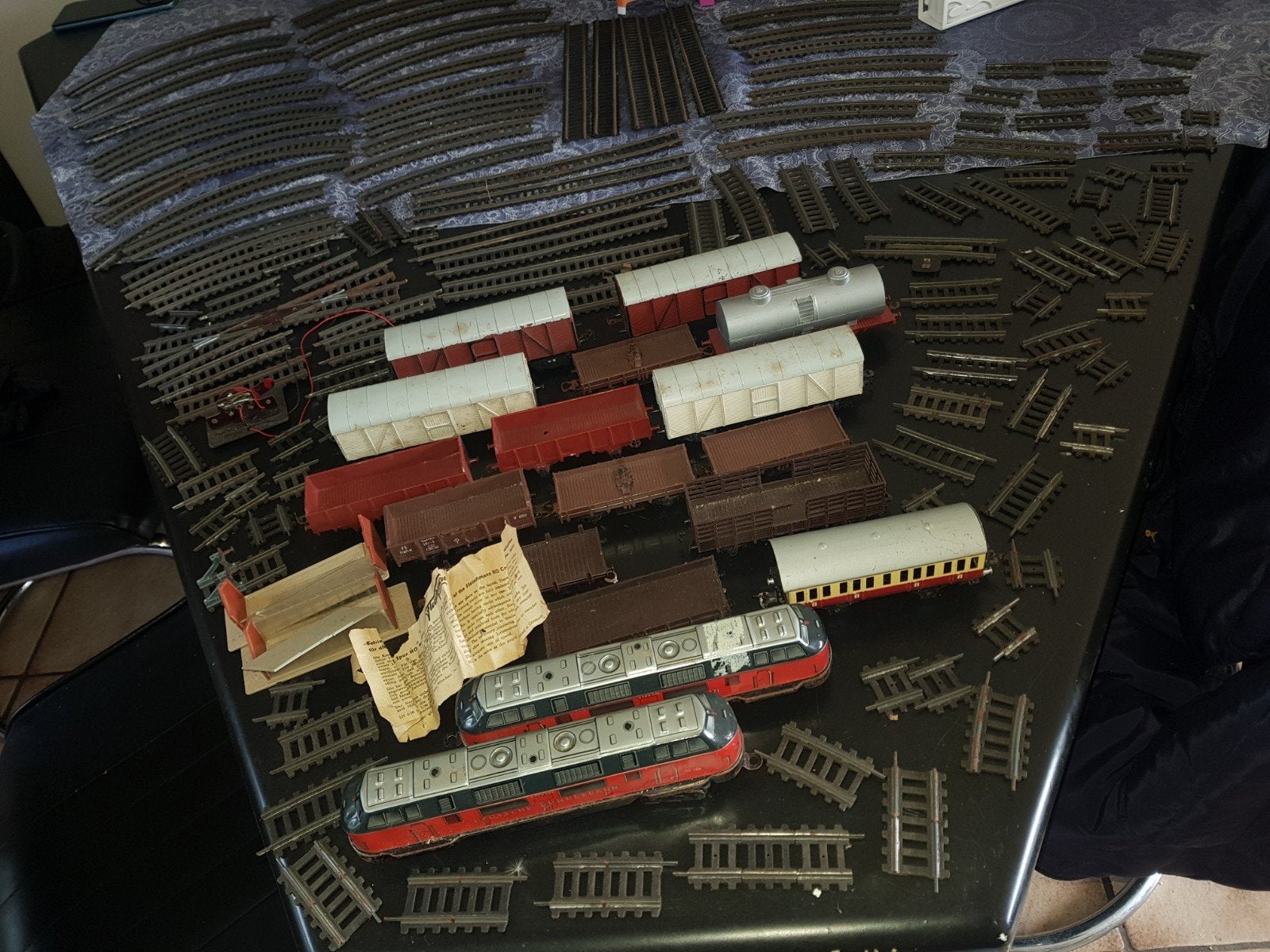 Grote Fleischmann Lima Treinspoor Set Locomotieven en Wag, Gelijkstroom, Fleischmann, Ophalen of Verzenden, Gebruikt
