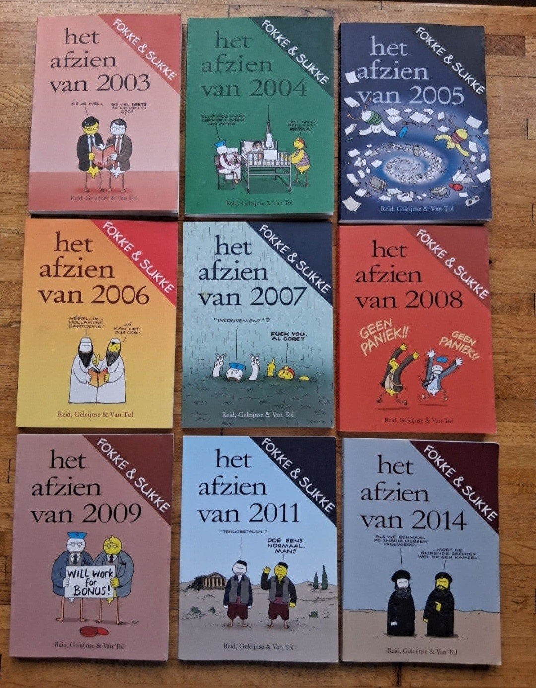 set van 9 stuks fokke en sukke het afzien van...humor, Ophalen of Verzenden, Zo goed als nieuw, Verhalen