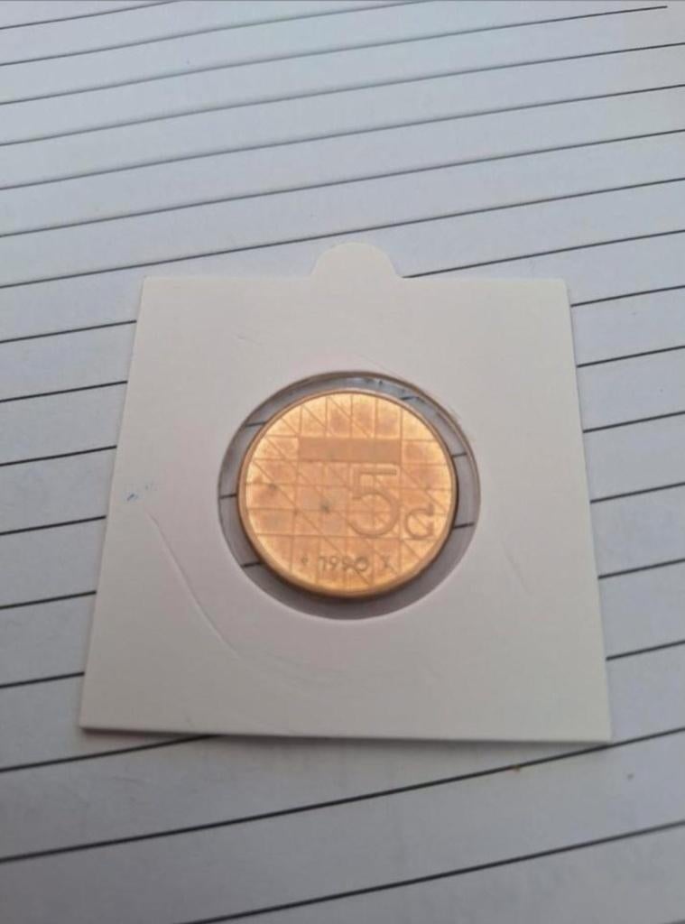 5 gulden munt uit 1990, Ophalen of Verzenden, Koningin Beatrix, 5 gulden, Losse munt