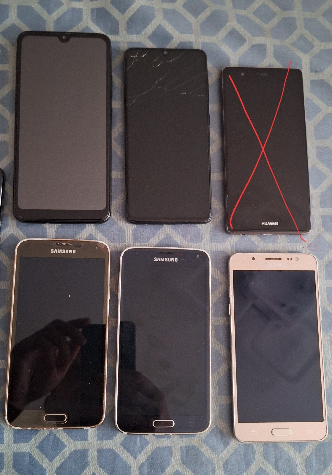 Klijn Partij smart telefoons 6 stuk in goede staat, Gebruikt, Overige modellen, Zwart, Ophalen of Verzenden